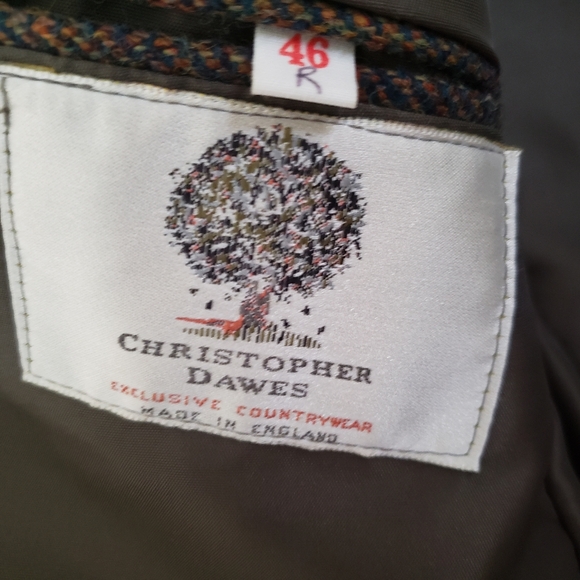 Vintage Christopher Dawes Dunns Lined Wool Coat Blazer Size 46R - Picture 5 of 7